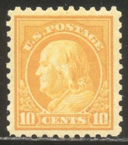 U.S. #472 CHOICE Mint XF NH - 10c Yellow, P10 Unwmkd