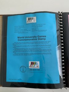 USPS Souvenir Page Scott 2748, 1993 world university games stamps