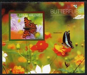 Maldive Islands 2014 Butterflies #4 imperf s/sheet unmoun...