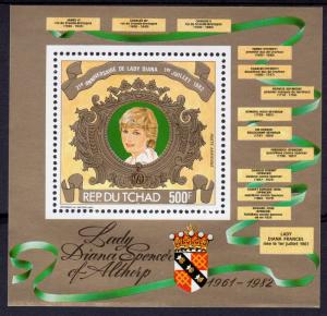 Chad 1982 Sc#C262 Princess Diana Family Tree  S/S Perforated MNH