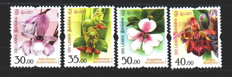 Sri Lanka. 2016. Orchids, flowers. MNH.