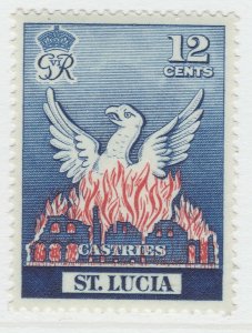 1951 British Colony ST. LUCIA Reconstructr. of Castries 12c MNH** Stamp A25P29F18192-