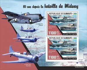 2022/04 - DJIBOUTI - BATTLE OF MIDWAY            2V  complet set   MNH ** T