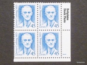 BOBPLATES #2188a Cushing Plate Block F-VF MNH SCV=$27.5 ~ See Details for Pos