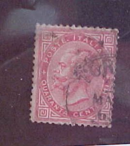 ITALY STAMP #31  USED  LONDON PRINT  MAY 1865