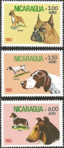 Nicaragua C996-98 MNH VF Dogs