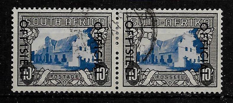 SOUTH AFRICA SGO51 1950 10/= BLUE & CHARCOAL FINE USED