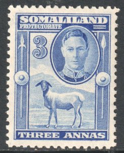 Somaliland Scott 99 - SG108, 1942 George VI 3a MH*