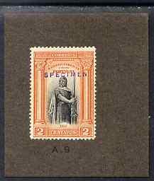 Portugal 1926 First Anniversary 2c Printers' sample in bl...