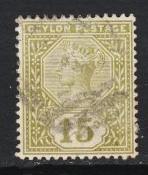 Ceylon - 1886 QV 15c Sc# 136  (8626)
