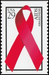 US 2806a AIDS Awareness 29c single from booklet MNH 1993