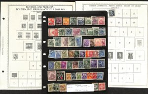 Bohemia Moravia Stamp Collection 4 Minkus Pages, 1939-44 German (BH)