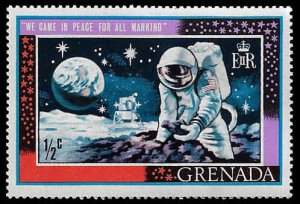 Grenada #328 MNH; 1/2c Astronauts on Moon (1969)