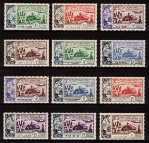 FRENCH COLONIES 1954 Liberation Issue Complete Set; MNH