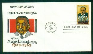 MARTIN LUTHER KING JR FDC - Nobel Peace Prize 1964