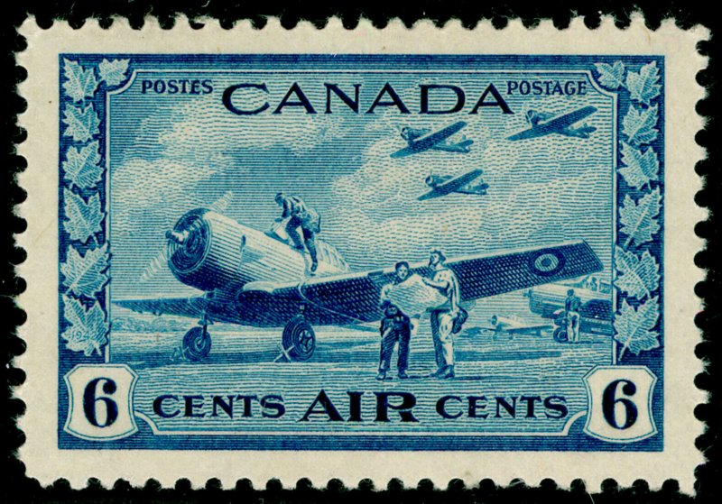  CANADA SG399, 6c blue, NH MINT. Cat £32.