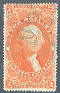 USA REVENUE STAMP 1862-1871 $2 CONVEYANCE ‘SILK’ PAPER SCOTT#R81d