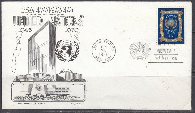 United Nations Scott 211 FDC - 25th Anniversary