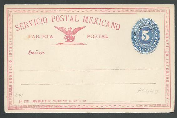 MEXICO Early 5c postcard unused............................................66156