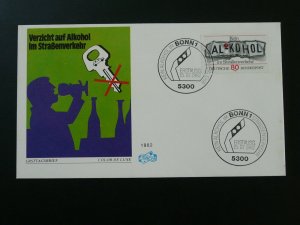 road safety alcohol prevention FDC 1982 Germany 83762