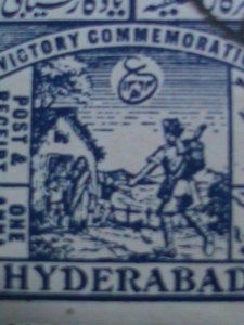 ​INDIA-HYDERABAD STATE-1946-SC#51- 76YEARS OLD-SOLDIERS COME HOME AFTER WW II