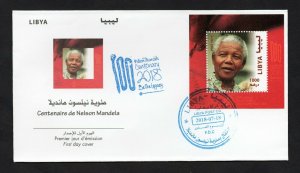 2018- Libya- Libye-Centenary of Nelson Mandela-Join issue- FDC Rare  