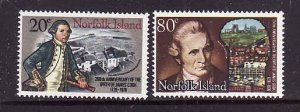 Norfolk Is.-Sc#240-1-Unused NH set-Capt. Cook-1978-