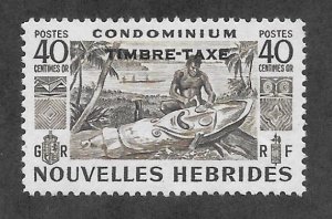 New Hebrides (French) Scott #J24 Mint 40c O/P Postage Due stamp 2017 CV $6.75