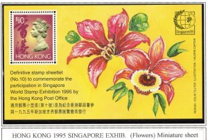 Thematic stamps HONG KONG 1995 Singapore Exhibition miniature sheet sg.MS810  MN