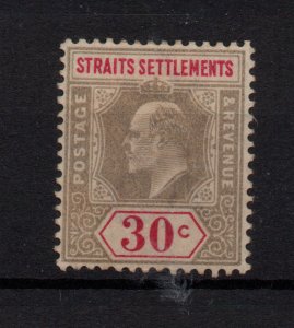 Straits Settlements KEVII 30c SC#100 mint LHM WS36877