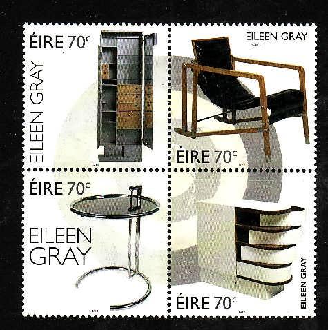 Ireland-Sc#2088a-unused NH set-Eileen Gray Furniture-2015-