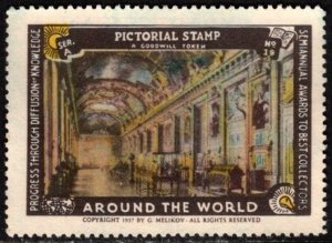 1937 US Poster Stamp Around The World Pictorial A Goodwill Token Series A No. 19