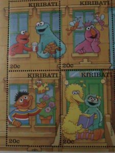 KIRIBATI-CARTOONS-FAMOUS TB SHOW-SESAME STREET- MNH SHEET VERY FINE-LAST ONE