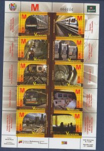 VENEZUELA - Scott 1665  - MNH S/S - Subway Train - 2006