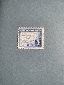 Stamps Spanish Andorra Scott #48 used