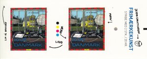 Denmark 2015 MNH Sc 1719 10k Stamp Art by Jesper Christiansen Pane of 2