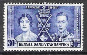 Kenya Uganda #62 Coronation Issue MH