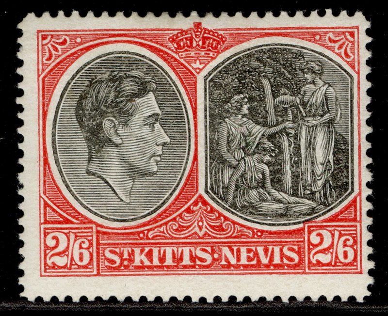 ST KITTS-NEVIS GVI SG76ab, 2s 6d black & scarlet, M MINT. Cat £12.