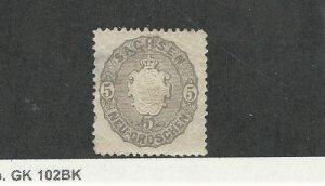 Saxony, Germany, Postage Stamp, #20C Mint Hinged, 1863