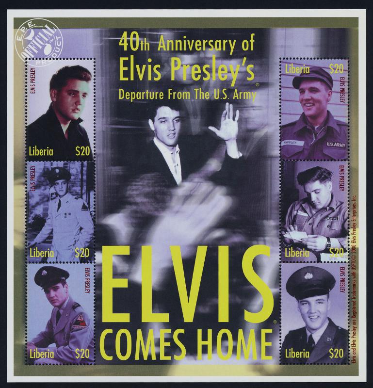 Liberia MI 2915a MNH Elvis Presley Elvis Comes Home