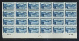 US  761 MNH no gum issue, PB and center line block