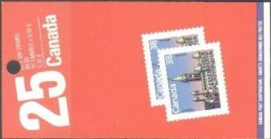 Canada 1165b booklet of 25, MNH. Parliament-Center Block, 1988.