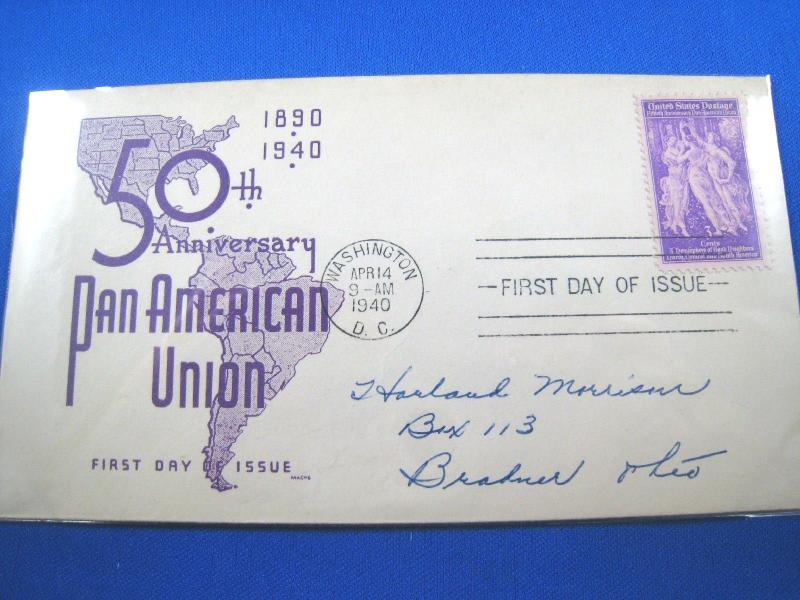 U.S. FDC - SCOTT # 895  -  PAN AMERICAN UNION