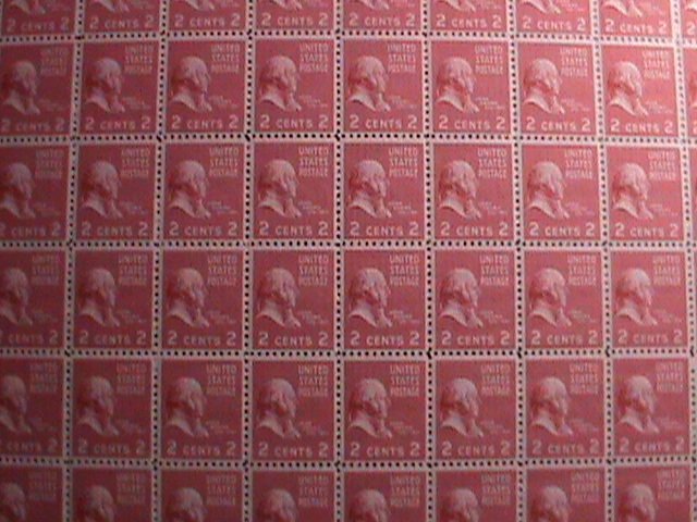 ​UNITED STATES 1938 SC# 806-PRESIDENTIAL ISSUE-JOHN ADAMS-MNH- SHEET VERY FINE