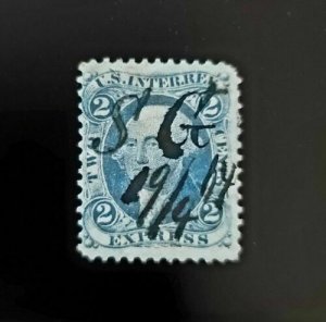 1862-71 2c U.S. Internal Revenue, Washington, First Issue R9c Express, Blue