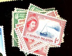 CAYMAN IS #135 (12) 136 (7) MINT FVF OG LH/HR Cat $25