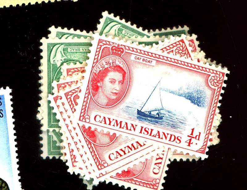 CAYMAN IS #135 (12) 136 (7) MINT FVF OG LH/HR Cat $25