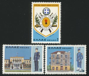 GREECE Sc 1280-82 MNH - 1979 Cadet Officers Military School 150th Anniv