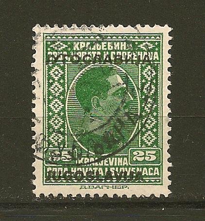 Yugoslavia 87 King Alexander Overprint Used