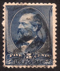 1888, US 5c, Garfield, Used, Sc 216